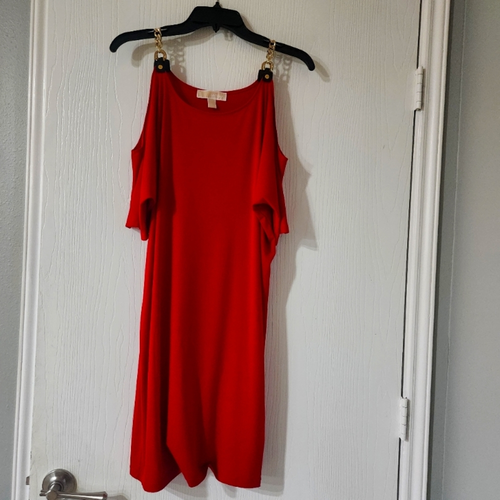 Michael Kors Red Midi Dress